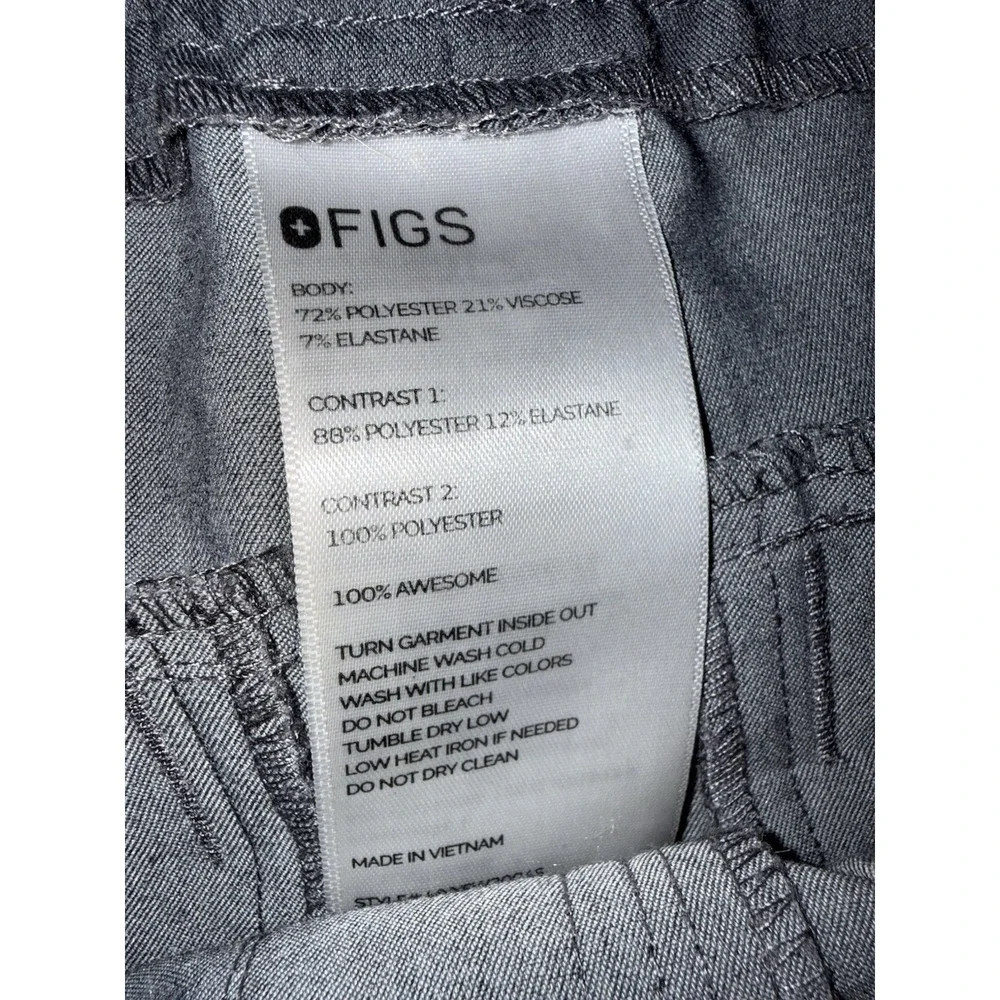 Figs Technical Collection Jogger Pants Mens M/S Gray Heathered Scrub Bottoms